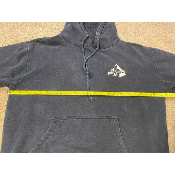 Obey Propaganda Mens Black Hoodie Sweatshirt Jacket Size Medium - Picture 6 of 8